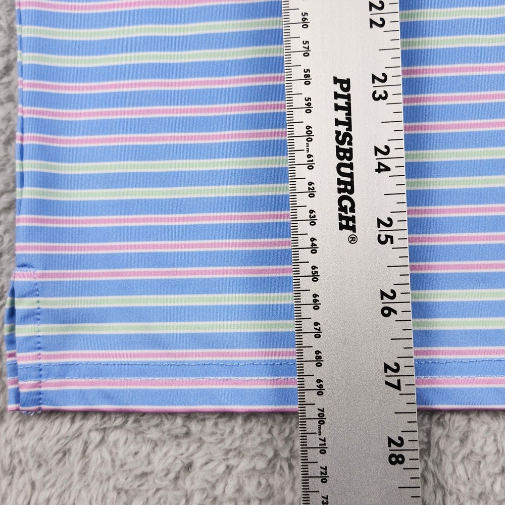 IZOD Polo Shirt Boys XL Blue Striped Short Sleeve Performance Golf Top IZSHB4KF - Picture 9 of 11